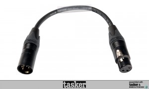 TASKER Câble adaptateur DMX avec NEUTRIK® XLR/M 5-Pin sur XLR/F 3-Pin