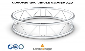 CONTESTAGE CDUOV29-200 Cercle de traverse 2-points Ø 200cm, Vertical, ALU