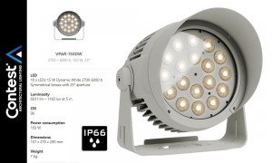 CONTEST VPAR-150DW Projecteur architectural PAR extérieur IP66, Dynamic White