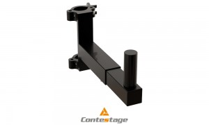 CONTESTAGE SUP-TEL30B Support réglable à traverse pour enceinte/projecteur noir, 26-33cm, SWL 30kg