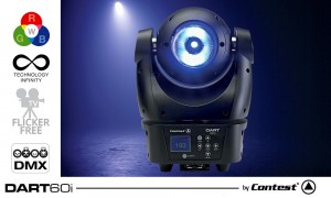 CONTEST DART60i Lyre professionnelle à LED RGBW 60W