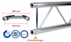 CONTESTAGE DUO29-050 Structure 2-points 50cm, finition ALU