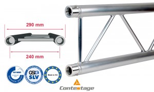 CONTESTAGE DUO29-200 Structure 2-points 200cm, finition ALU