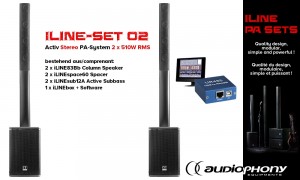 AUDIOPHONY iLINE PA-SET 2 Systéme stéréo actif 2x510W, DSP