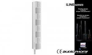 AUDIOPHONY iLINE83Bw Colonne d'enceinte blanc