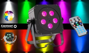 CONTEST irLEDFLAT-5x12SIXb Projecteur LED RGBWA&UV