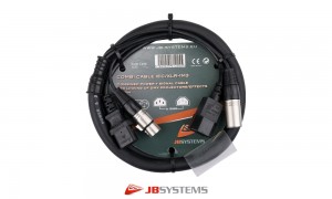 JB SYSTEMS DMX Câble combi/hybride IEC-Power/XLR à 3 broches
