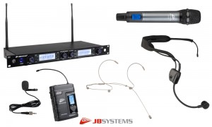 JB SYSTEMS HF-PRO QUAD Système sans fil UHF à 4 canaux à combiner