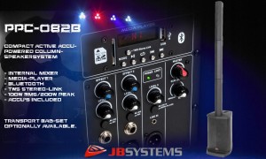 JB SYSTEMS PPC-082B Système colonne actif 230VAC & batterie - 100W RMS/200W crête