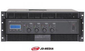 JD-MEDIA DPA-2504 Amplificateur digital 4 canaux 4 x 250W RMS, Hi-Z/100V, 19"/4U