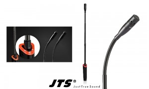 JTS GM-5212SW Microphone à condensateur, col-de-cygne, supercardioïde, commutateur, XLR/M 3 pôle