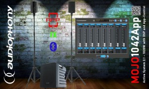 AUDIOPHONY MOJO1042APP Système de sonorisation stéréo FX/BT, 510W RMS