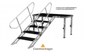 CONTESTAGE PLT-ST80140 Escalier réglable, 5 marches pour série STAGE