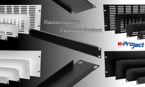 PROJECT Panneaux d'obturation pour rack en aluminium 19" - noir + gris argenté