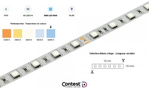 CONTEST PURETAPE6020-COLD Ruban LED blanc froid 6000K, IP20