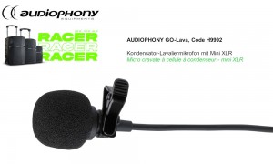 AUDIOPHONY GO-LAVA Microphone de Lavalier pour la série RACER et GO-80