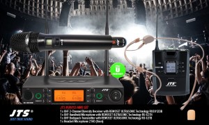 JTS RU8012-HMO SET UHF-Système 2-canaux avec micro main et & serre-tête (Omni)