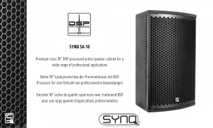 SYNQ SA-10 Enceinte active 10" 2 voies 380W RMS, DSP, X-OVER & FIR-Filtre