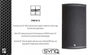 SYNQ SA-12 Enceinte active 12" 2 voies 650W RMS, DSP, X-OVER & FIR-Filtre