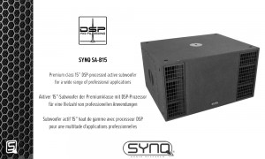 SYNQ SA-B15 Subwoofer actif 15" 1600W RMS, DSP, filtre FIR