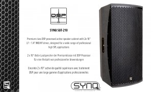 SYNQ SQT-210 Enceinte active 2 voies 2 x 10" 1600W RMS, DSP, X-OVER & FIR-Filtre