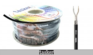 TASKER C128 Câble micro/audio symétrique (2x0,35mm²) avec blindage braid 100m