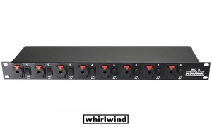 WHIRLWIND ISO-8Q JACK Isolateur de niveau ligne 19/1U - 8 entrées jack pour la séparation galvanique des signaux de ligne symétriques/asymétriques, Groundlift, jack-jack 6,3 mm