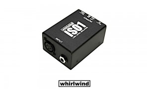 WHIRLWIND ISO-1 Line Level Isolator - Symétrisation/Isolation galvanique du signal de ligne, élimine les problèmes de masse et de ronflement, Groundlift, Jack 6.3mm/XLR/F-XLR/M