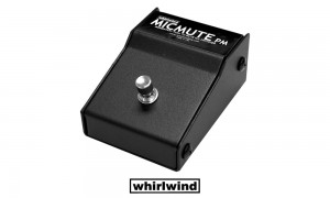 WHIRLWIND MICMUTE PM Switch-Box pour signal micro/ligne - le signal est coupé à la sortie lorsque la touche est maintenue enfoncée, XLR/F-XLR/M