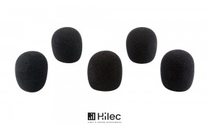 HILEC WINDSCREEN SET BLACK Set anti-vent noir (5pcs)