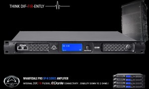 WHARFEDALE PRO DP-2200N Amplificateur digital 2-canaux DSP, FIR, DANTE®, HI/LO-Z, 2 x 4760W RMS/2Ω