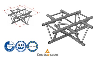 CONTESTAGE AG29-041 Angle croix triangulaire 90°, 4 Directions, finition ALU CONTESTAGE AG29-041 Angle croix triangulaire 90°, 4 Directions, finition ALU