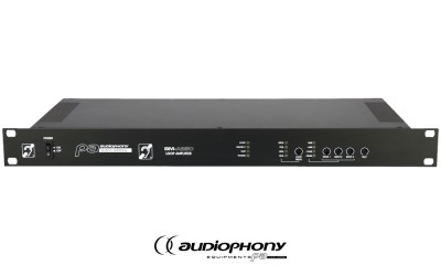 AUDIOPHONY BM-A250 Amplificateur de boucle magnétique adapté pour des surfaces de 250m² maximum, Entrées Mic, Line, 100V