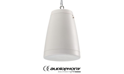 AUDIOPHONY SHP550W Haut-parleur suspendu 2 voies 50W RMS, 5", 8Ω, 70V/100V, Ø190mm