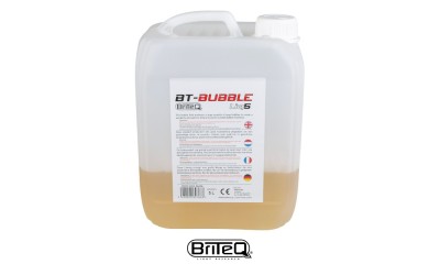BRITEQ BT-BUBBLELIQ5 Liquide à bulles efficace qui produit une grande quantité de bulles. 1,67 litre de liquide concentré dans un bidon de 5 litres.