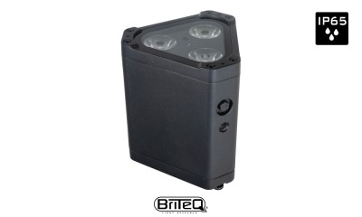 BRITEQ BTI-TRUSSLITE Projecteur LED pour traverse 3x10W RGBL, DMX, W-DMX, angle de faisceau 10°, IP65