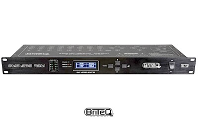 BRITEQ DMS-285 RDM DMX Splitter/Merger/Booster avec RDM, 2IN/8OUT, XLR 5-pôles
