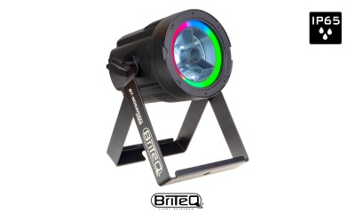 BRITEQ BT-NONAPIXEL WHITE Projecteur LED 60W, 3000K-6000K, RGB HALO-Ring, DMX, sans ventilateur, 4°/10°45°, IP65