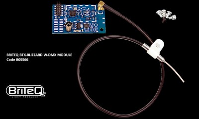 BRITEQ BTX-BLIZZARD W-DMX MODULE Module de réception DMX sans fil BRITEQ BTX-BLIZZARD W-DMX MODULE Module de réception DMX sans fil