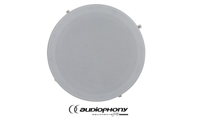 AUDIOPHONY CHF835 Haut-parleur plafonnier 2 voies 35W RMS, 8", 8Ω, HiFi, design Invisible Edge, Ø260mm