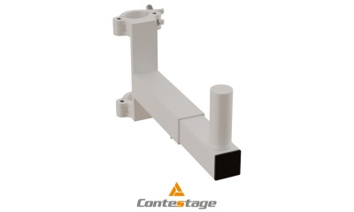 CONTESTAGE SUP-TEL30W Support réglable à traverse pour enceinte/projecteur blanc, 26-33cm, SWL 30kg