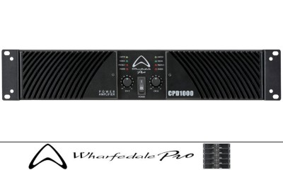 WHARFEDALE PRO CPD1000 Amplificateur de puissance 2 canaux 2 x 350W RMS/4Ω, Limiteur, 19"/2U