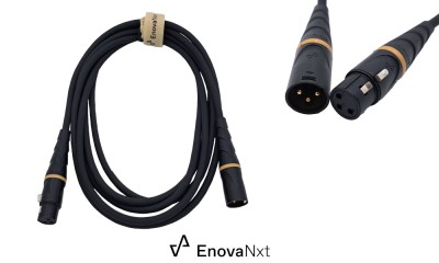 EnovaNxt Câble audio XLR Mic/DMX, 3 pôles, XLR/M - XLR/F, True Mold Technology