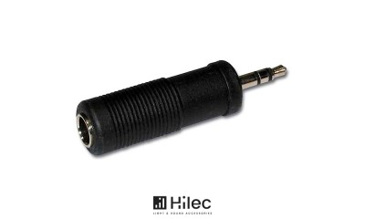 HILEC ADAPT1005 Adaptateur mini-jack stéréo mâle 3,5 mm - jack stéréo femelle 6,3 mm