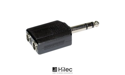 Adaptateur HILEC ADAPT850 fiche jack stéréo 6,3 mm - 2 x prise jack stéréo 6,3 mm