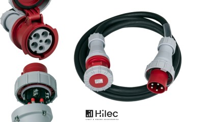 HILEC CEE-CABLE-63A-5G16-5M Câble de rallonge CEE à 5 pôles 63A, 5x16mm², longueur 5m