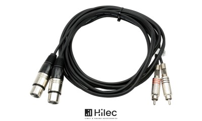 HILEC CL-25 Cordon ligne 2 x RCA mâle - 2 x XLR/F