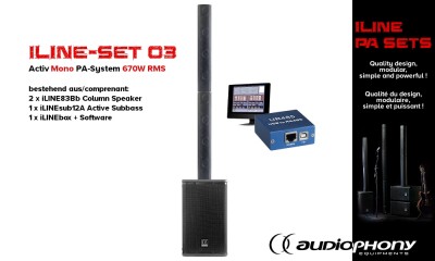 AUDIOPHONY iLINE PA-SET 3 Systéme mono actif 670W, DSP