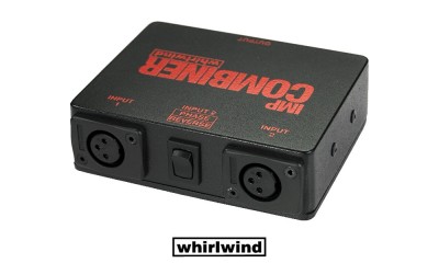 WHIRLWIND IMP MIC Combiner - conduit deux signaux de microphone symétriques/à basse impédance vers une sortie symétrique, Phase, XLR/F-XLR/M