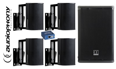 AUDIOPHONY iLINE INSTALL SET 1 BLACK - Systéme mono actif 510W, DSP AUDIOPHONY iLINE INSTALL SET 1 BLACK - Systéme mono actif 510W, DSP